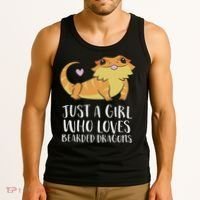 Just A Girl Who Loves Bearded Dragons Lizard Reptile Tank Top thumb 3