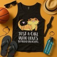 Just A Girl Who Loves Bearded Dragons Lizard Reptile Tank Top thumb 4