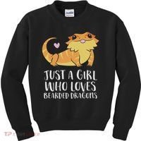 Just A Girl Who Loves Bearded Dragons Lizard Reptile Kids Sweatshirt thumb 0