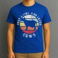 Just A Girl Who Loves Cows Gift T-Shirt thumb 3