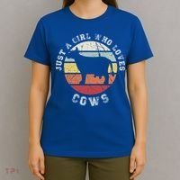 Just A Girl Who Loves Cows Gift T-Shirt thumb 4