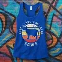 Just A Girl Who Loves Cows Gift Women's Tank Top thumb 3