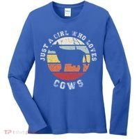 Just A Girl Who Loves Cows Gift Women's Long Sleeve Shirt thumb 0