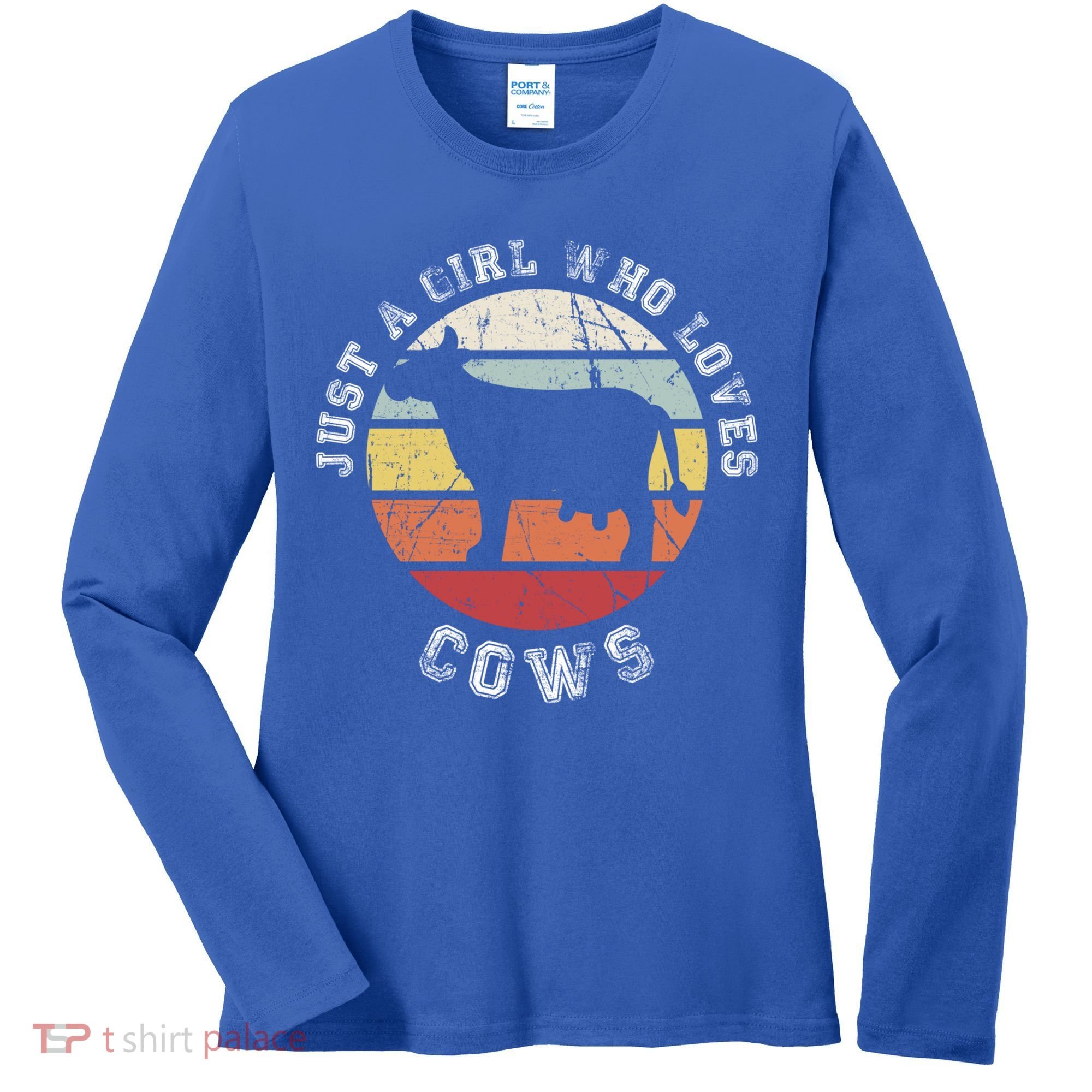 Just A Girl Who Loves Cows Gift Women's Long Sleeve Shirt