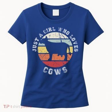 Just A Girl Who Loves Cows Gift Women's T-Shirt