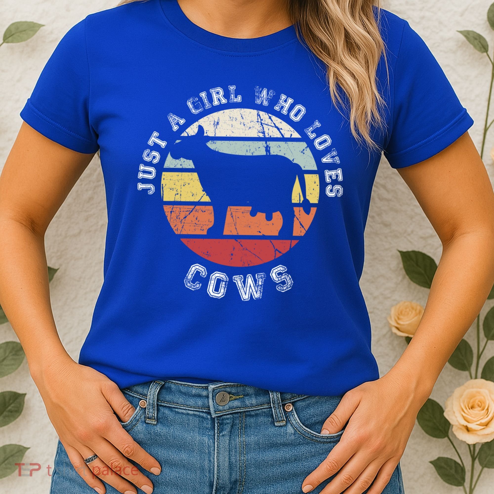 Just A Girl Who Loves Cows Gift Women's T-Shirt