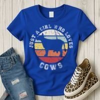 Just A Girl Who Loves Cows Gift Women's T-Shirt thumb 3