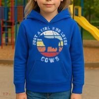 Just A Girl Who Loves Cows Gift Kids Hoodie thumb 3