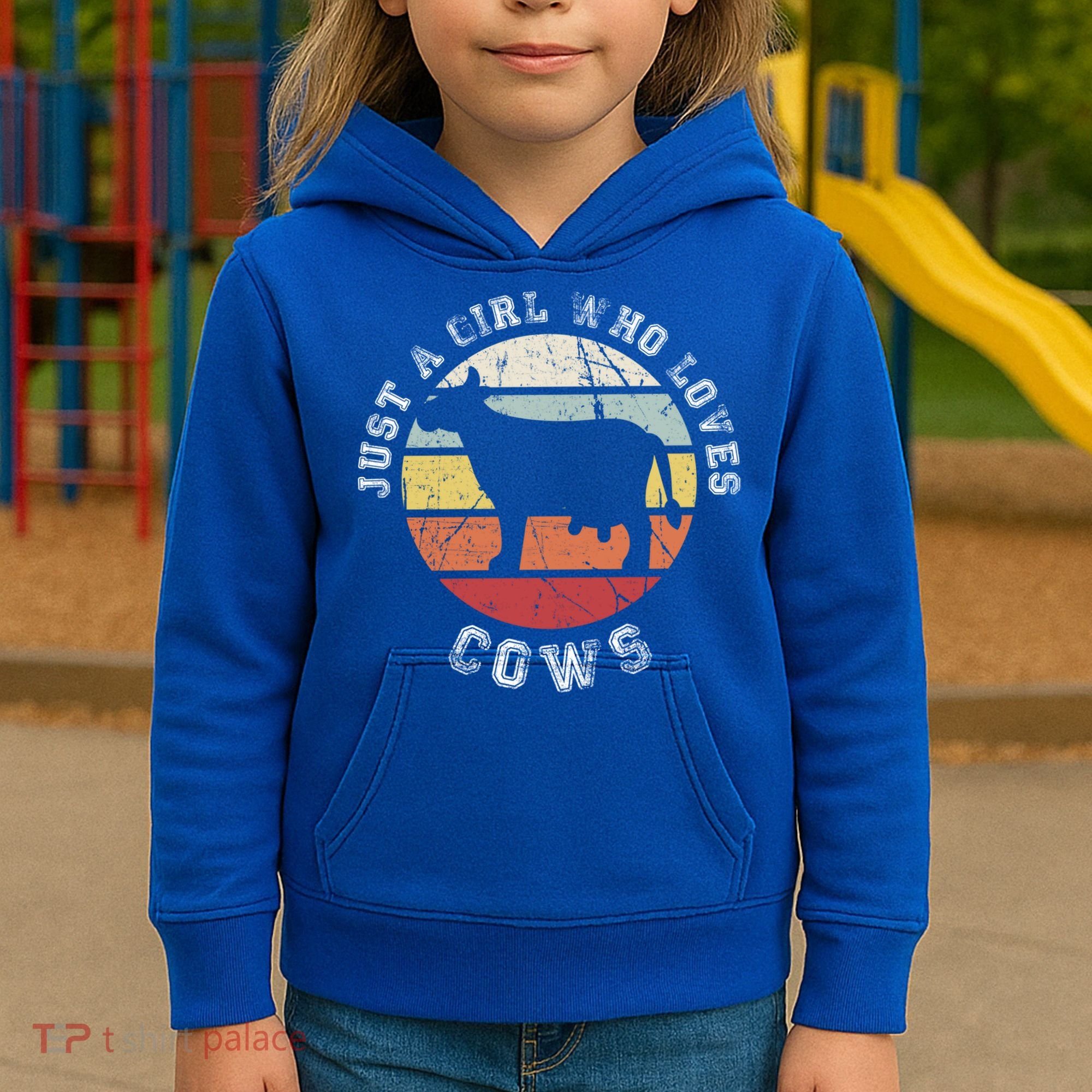 Just A Girl Who Loves Cows Gift Kids Hoodie