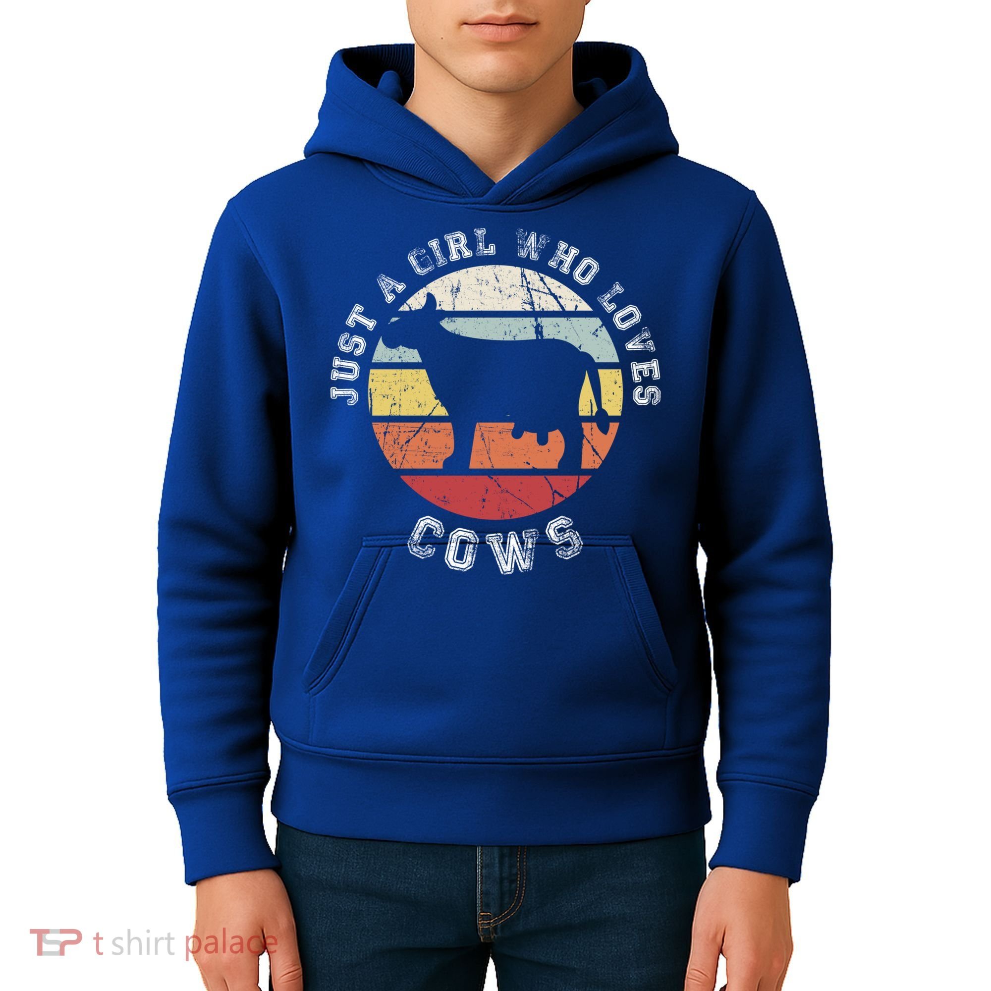 Just A Girl Who Loves Cows Gift Kids Hoodie