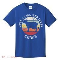 Just A Girl Who Loves Cows Gift Kids T-Shirt thumb 0