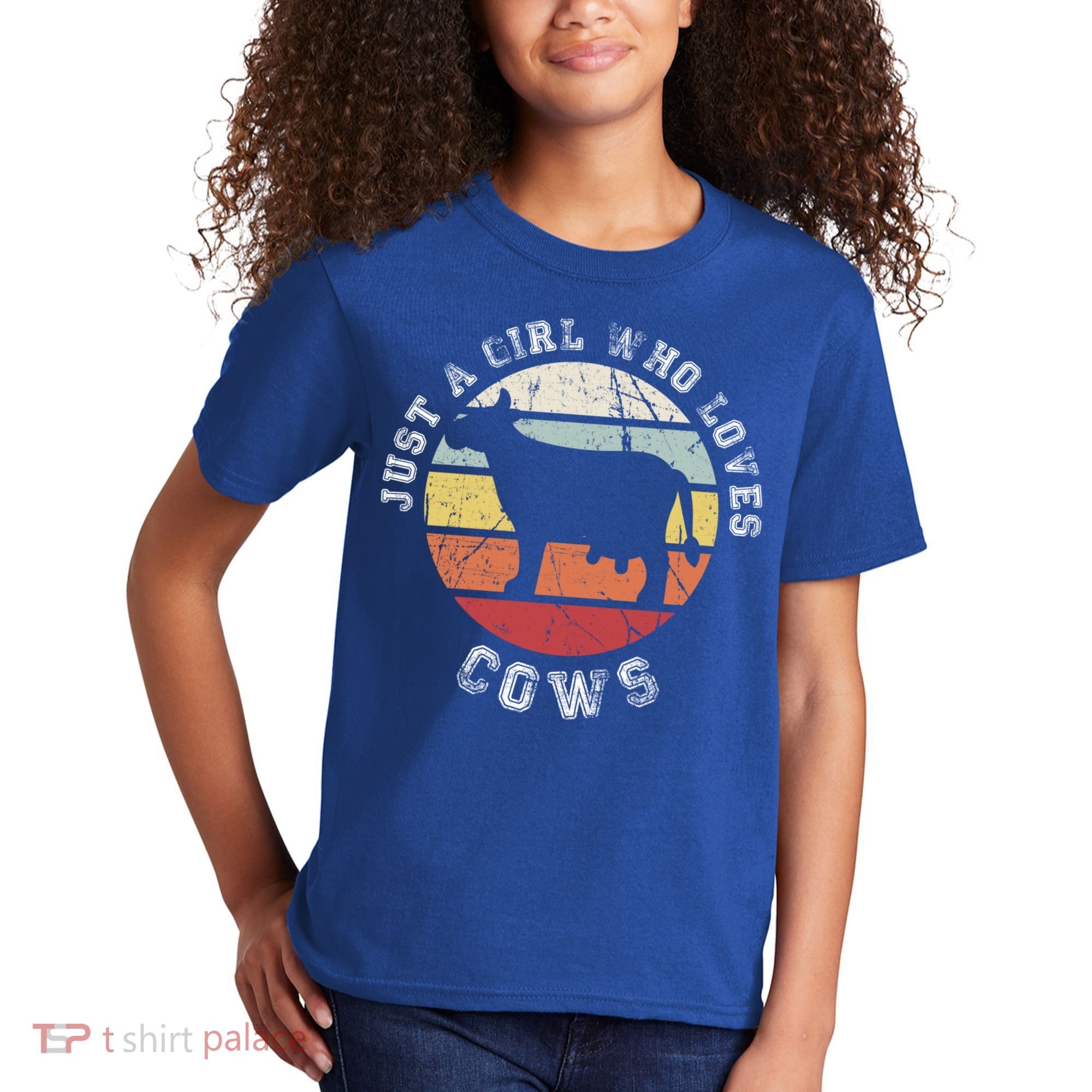 Just A Girl Who Loves Cows Gift Kids T-Shirt