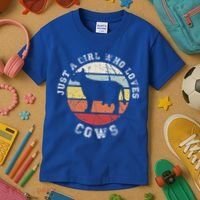 Just A Girl Who Loves Cows Gift Kids T-Shirt thumb 3