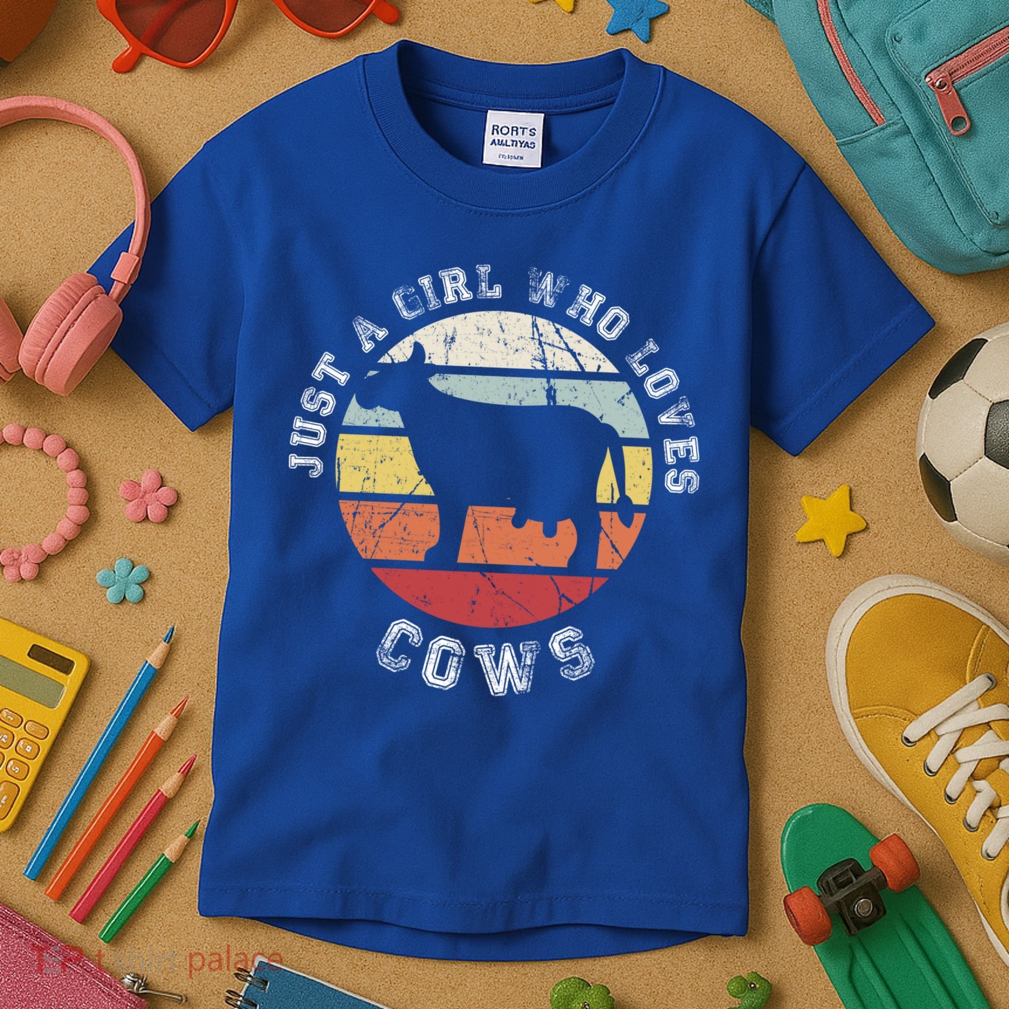 Just A Girl Who Loves Cows Gift Kids T-Shirt