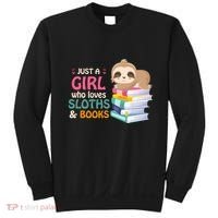 Just A Girl Who Loves Sloths And Books Sloth Sweatshirt thumb 0