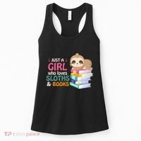 Just A Girl Who Loves Sloths And Books Sloth Women's Tank Top thumb 0