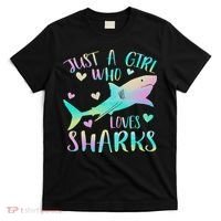 Just A Girl Who Loves Sharks Cute Shark Lover Themed T-Shirt thumb 0
