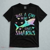 Just A Girl Who Loves Sharks Cute Shark Lover Themed T-Shirt thumb 5