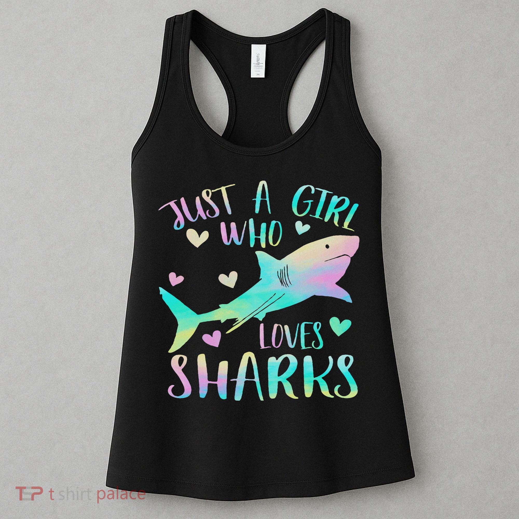 Just A Girl Who Loves Sharks Cute Shark Lover Themed Women's Tank Top