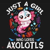 Just A Girl Who Loves Axolotls Cute Axolotl Women's Hoodie thumb 2