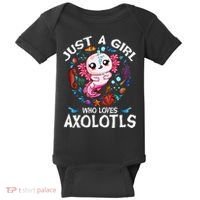 Just A Girl Who Loves Axolotls Cute Axolotl Baby Bodysuit thumb 0