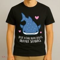 Just A Girl Who Loves Whale Sharks Cute Whale Shark T-Shirt thumb 3