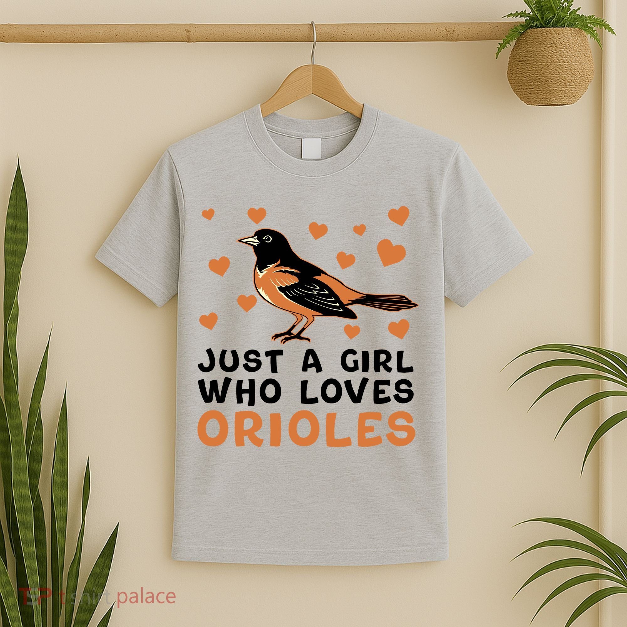 Just A Girl Who Loves Orioles Birds Oriole Lovers T-Shirt