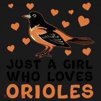Just A Girl Who Loves Orioles Birds Oriole Lovers Women's Hoodie thumb 2