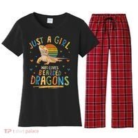 Just A Girl Who Loves Bearded Dragons Women's Flannel Pajama Set thumb 0