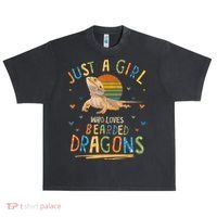 Just A Girl Who Loves Bearded Dragons Urban Oversized Heavyweight T-Shirt thumb 0