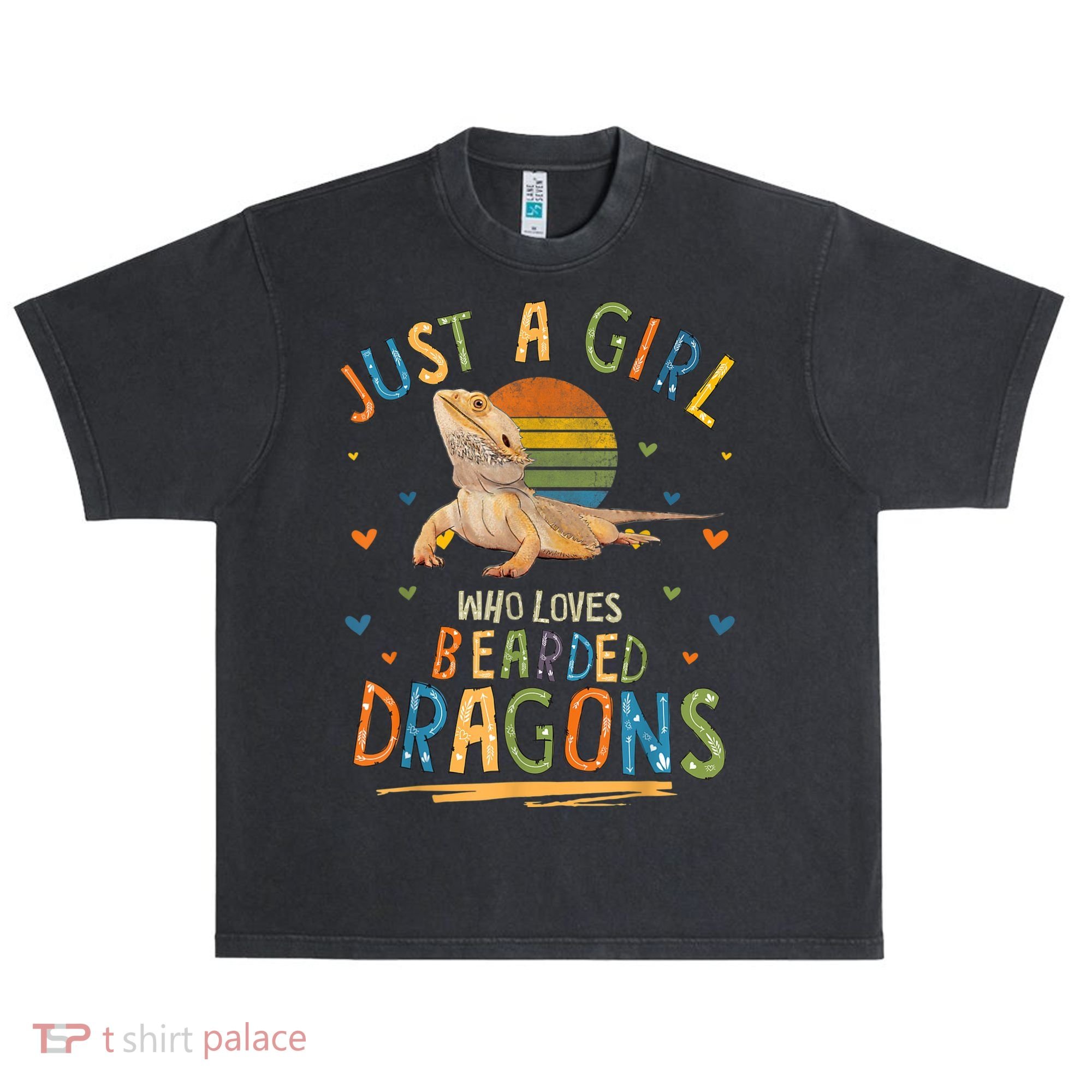 Just A Girl Who Loves Bearded Dragons Urban Oversized Heavyweight T-Shirt
