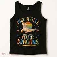 Just A Girl Who Loves Bearded Dragons Tank Top thumb 2