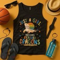 Just A Girl Who Loves Bearded Dragons Tank Top thumb 4
