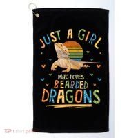 Just A Girl Who Loves Bearded Dragons Golf Towel thumb 0