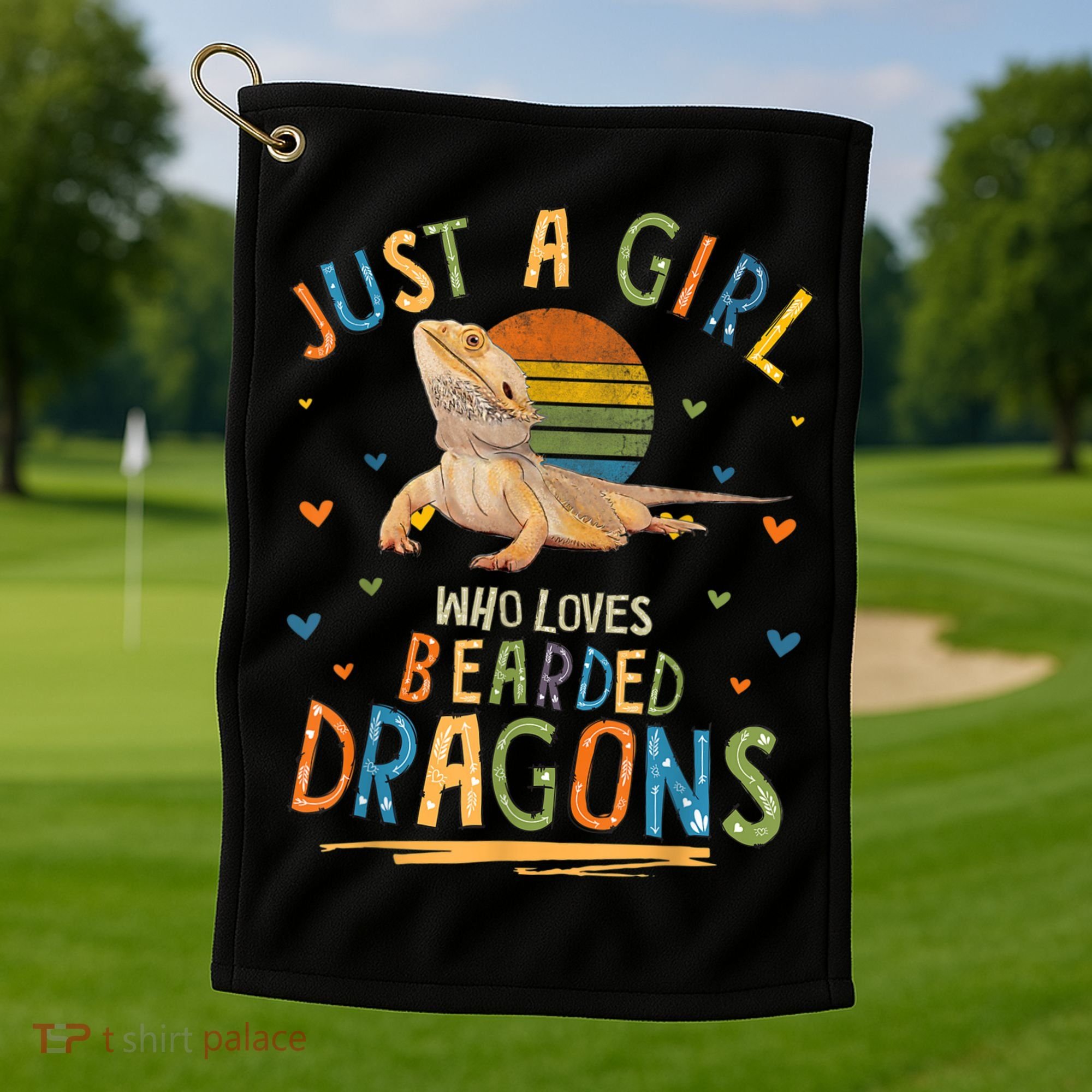 Just A Girl Who Loves Bearded Dragons Golf Towel