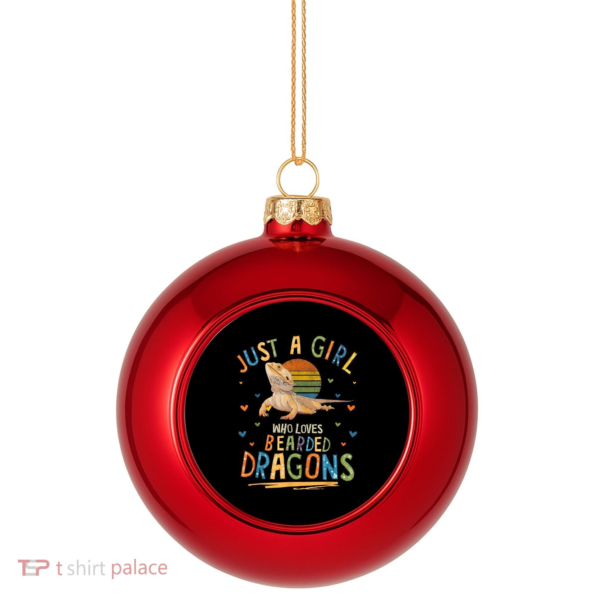 Just A Girl Who Loves Bearded Dragons Plastic Christmas Ball Ornament