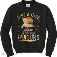Just A Girl Who Loves Bearded Dragons Kids Sweatshirt thumb 0