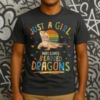 Just A Girl Who Loves Bearded Dragons T-Shirt thumb 3