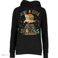 Just A Girl Who Loves Bearded Dragons Womens Funnel Neck Pullover Hood thumb 0