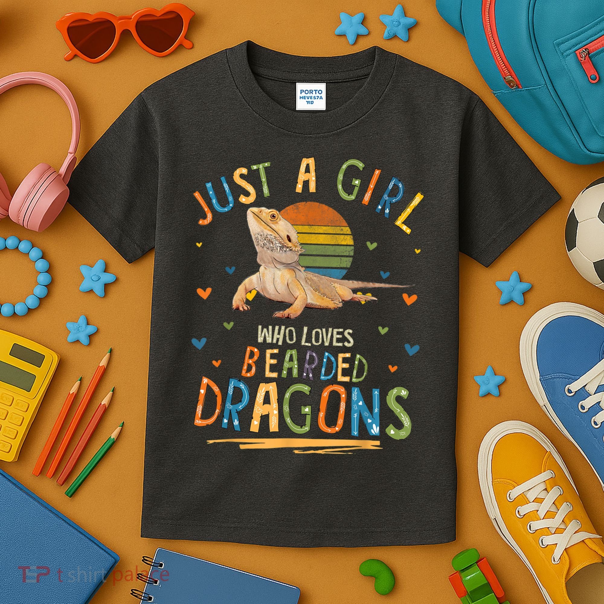 Just A Girl Who Loves Bearded Dragons Kids T-Shirt