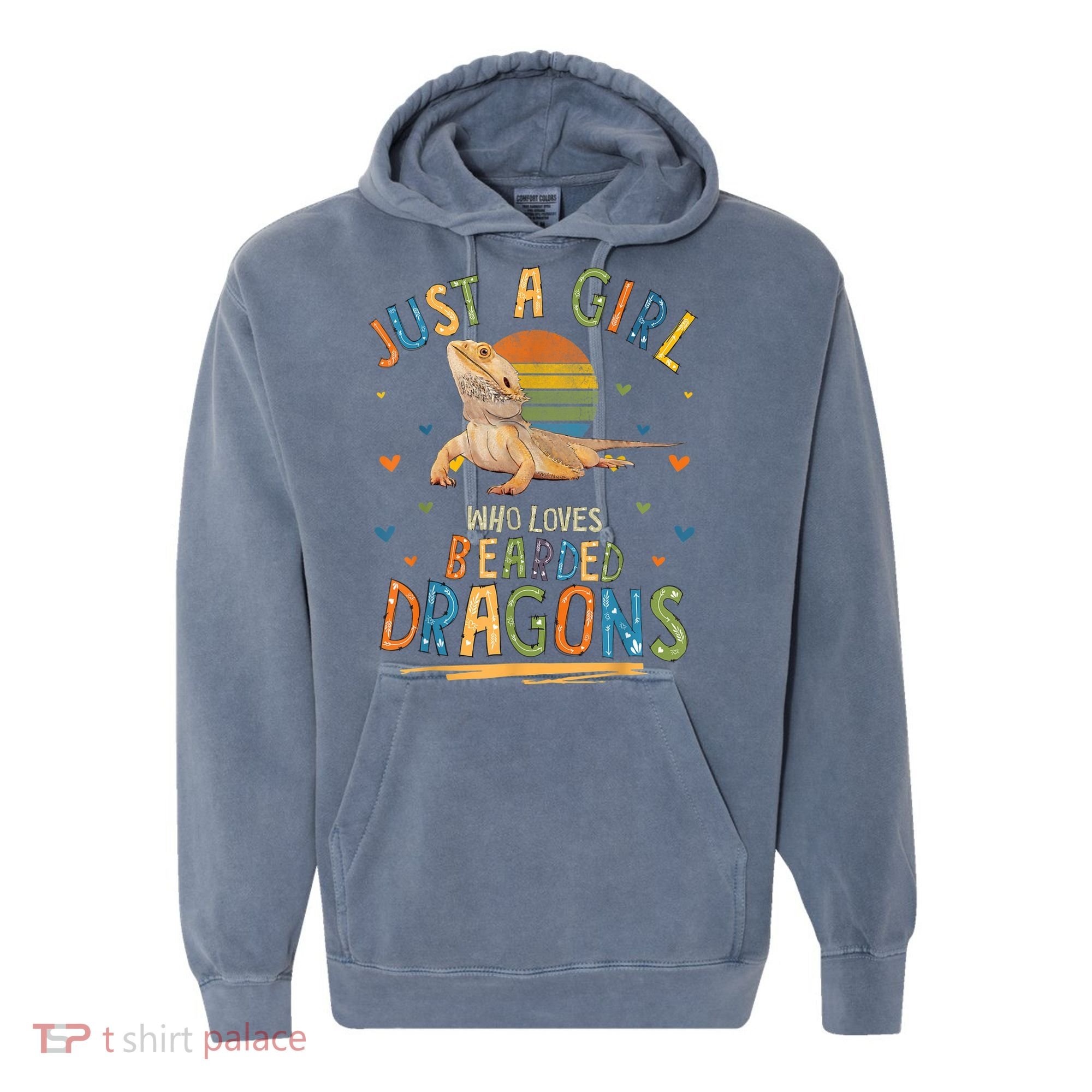 Just A Girl Who Loves Bearded Dragons Comfort Colors Garment-Dyed Hooded Sweatshirt