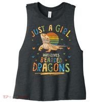 Just A Girl Who Loves Bearded Dragons Women's Racerback Cropped Tank thumb 0