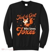 Just A Girl Who Loves Foxes Fox Lover Zookeeper Sweatshirt thumb 0