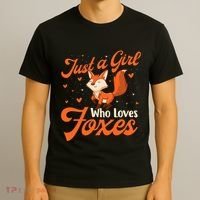Just A Girl Who Loves Foxes Fox Lover Zookeeper T-Shirt thumb 3