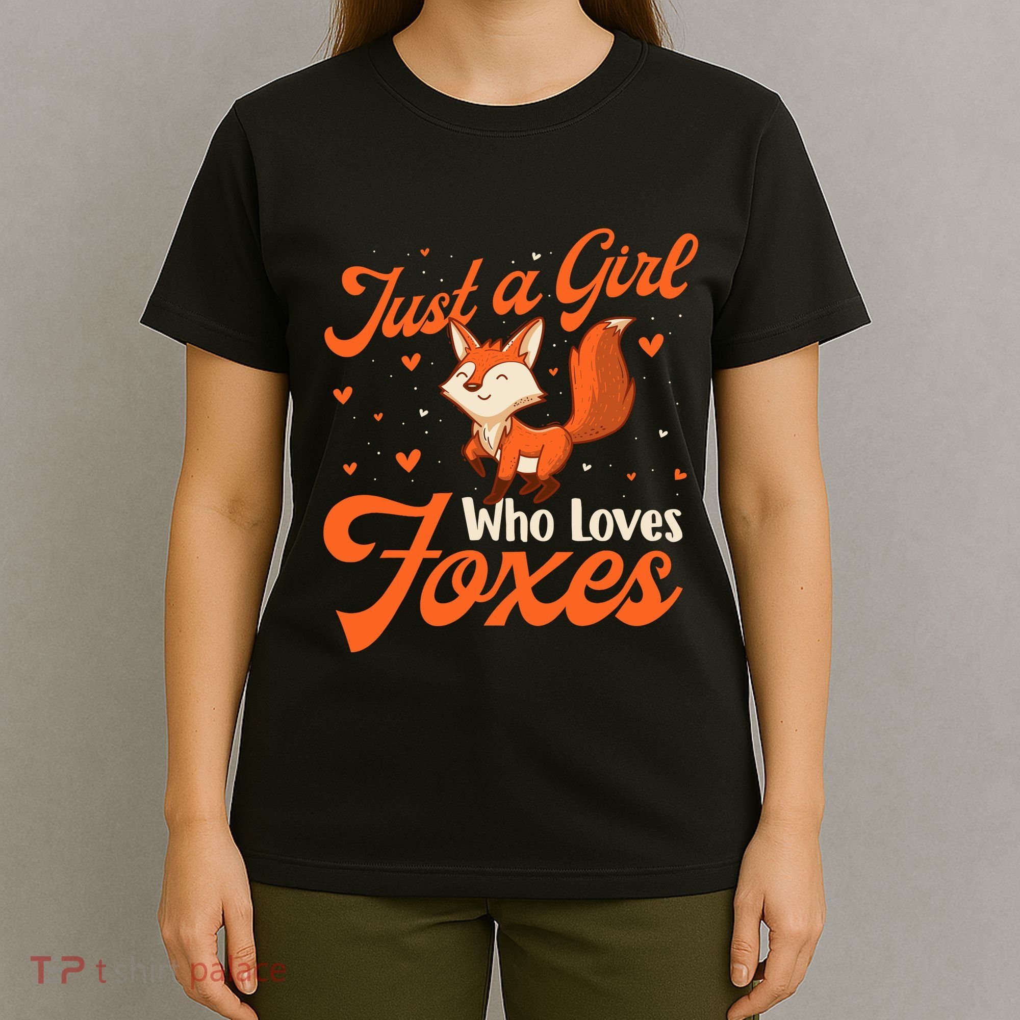 Just A Girl Who Loves Foxes Fox Lover Zookeeper T-Shirt