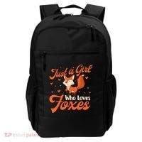 Just A Girl Who Loves Foxes Fox Lover Zookeeper Backpack thumb 0