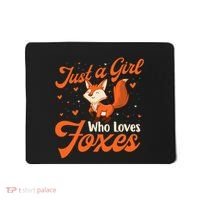 Just A Girl Who Loves Foxes Fox Lover Zookeeper Mousepad thumb 0