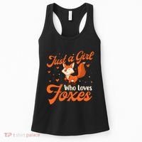 Just A Girl Who Loves Foxes Fox Lover Zookeeper Women's Tank Top thumb 0