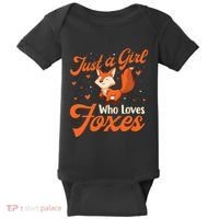 Just A Girl Who Loves Foxes Fox Lover Zookeeper Baby Bodysuit thumb 0