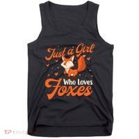 Just A Girl Who Loves Foxes Fox Lover Zookeeper Tank Top thumb 0